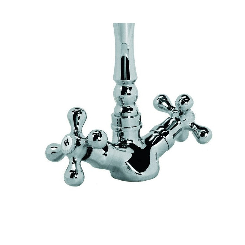 Rubinetto miscelatore per cucina finitura cromo h.23,5xP.26,5 cm EFFEZ