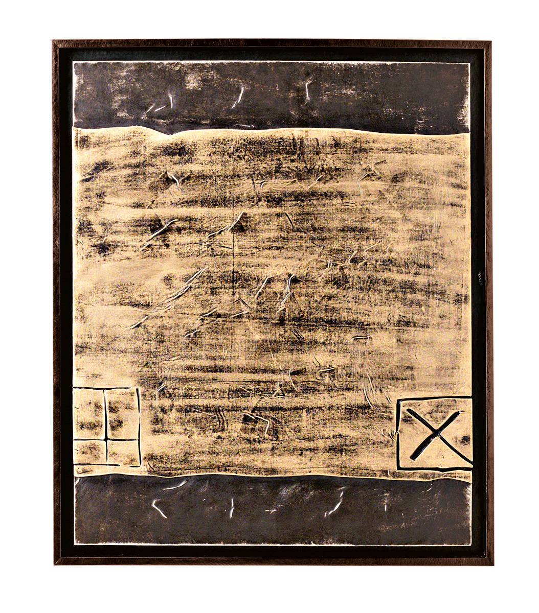 Huile sur toile multicolore et châssis bois 100x120 cm