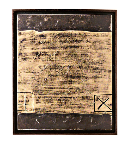 Huile sur toile multicolore et châssis bois 100x120 cm