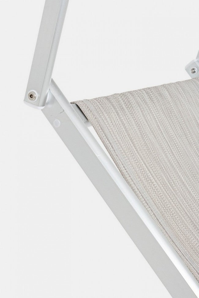 Transat pliant OCEAN en aluminium gris