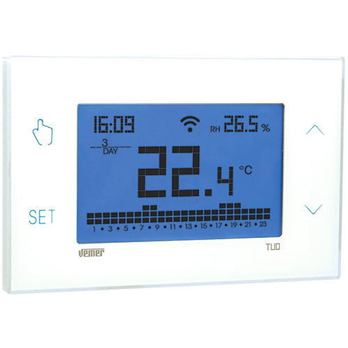 Chronothermostat wifi hebdomadaire écran tactile blanc