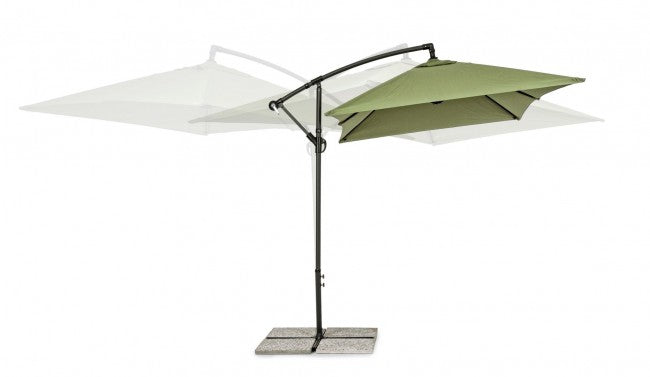 Parapluie à bras Texas 2x3 cm anthracite-olive