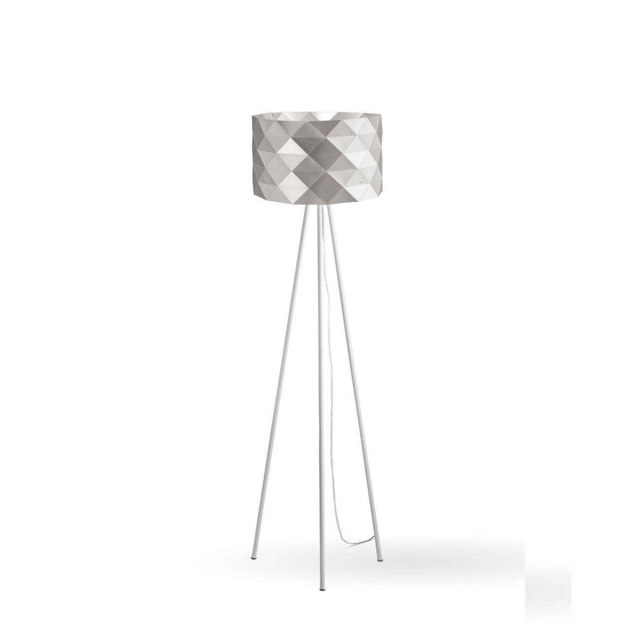 Support trépied argenté en métal Cm. 40x146h