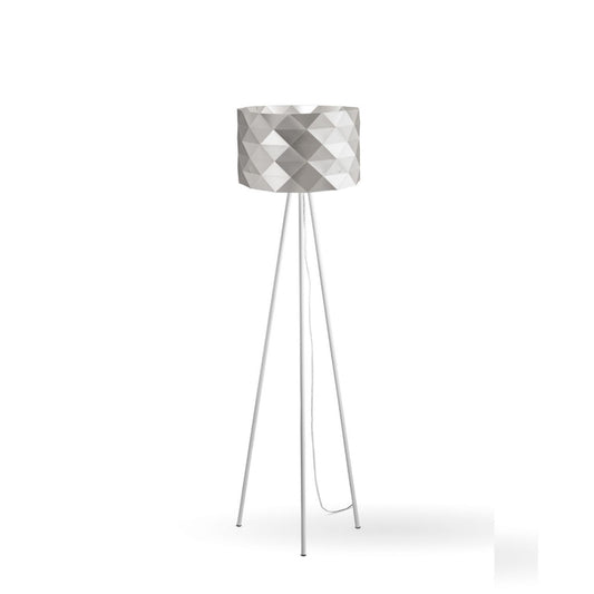 Support trépied argenté en métal Cm. 40x146h