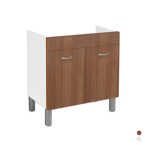 Kit sous évier pour évier inox 80x50 cm - Blanc