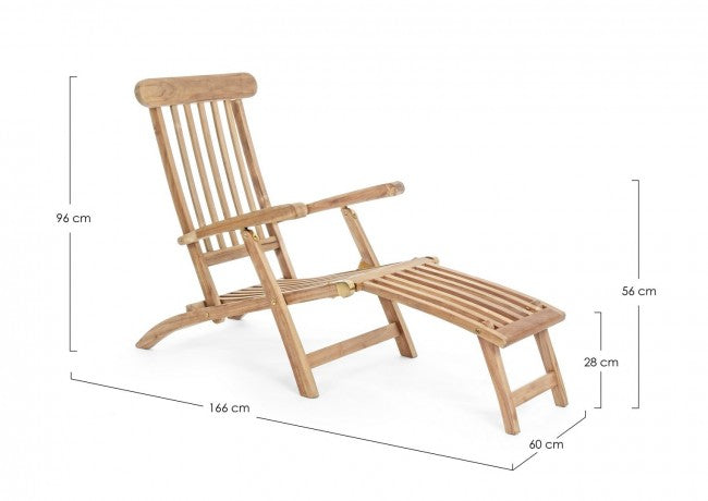 Fauteuil inclinable en bois (FSC) avec accoudoirs