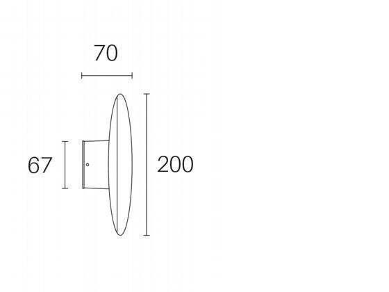 Applique 18W LED 4000K ligne tête graphite