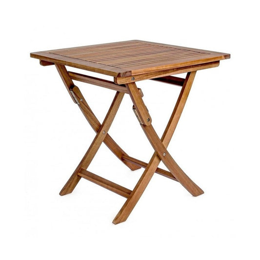 Table pliante d'extérieur Noemi en bois d'acacia 70x70x h73 cm