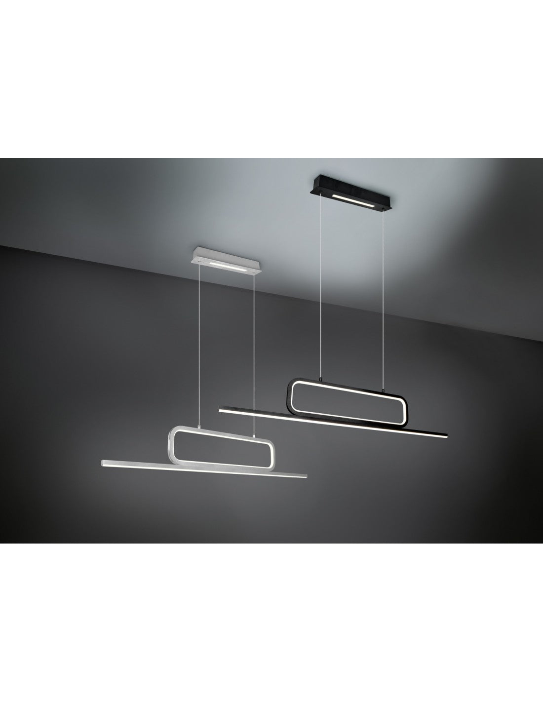 Le bureau noir moderne de suspension Aick a mené l'éclairage de trio dimmable