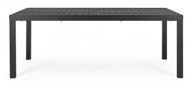 Table d'extérieur HILDE en aluminium Anthracite Extensible 200-300x100x h75 cm