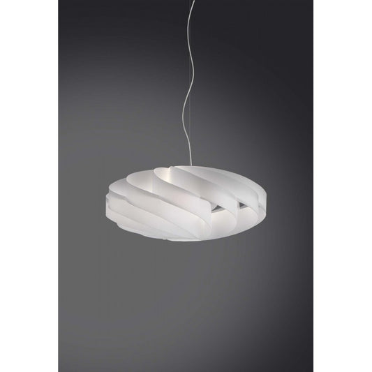 Lustre à suspension en Polilux FLAT trois lumières Blanc diamètre 70x h34 cm