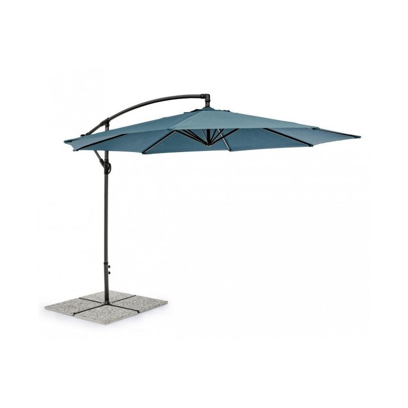 Parasol de jardin avec bras 360° Texas 300x h260 cm Anthracite-Paon