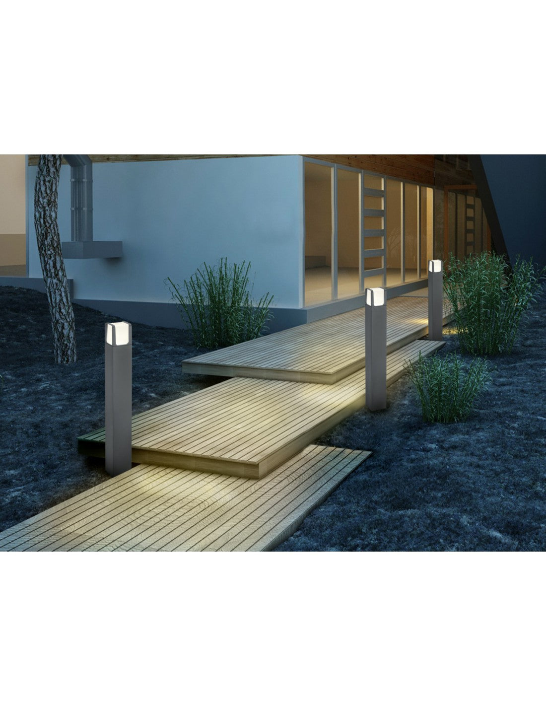 Poteau extérieur LED Ebro IP54 Anthracite H80 cm Trio Lighting
