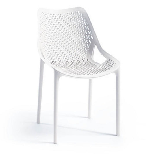 Chaise en polypropylène BILROS blanche 60x50x h82 cm