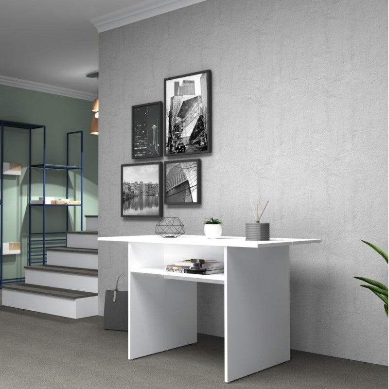 Tavolo consolle ripiegabile Bianco Larice IKEBANA 120x40x h76 cm EFFEZ