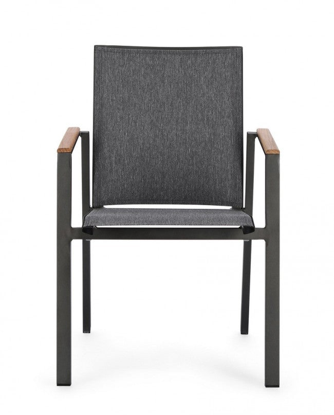 4x Chaise Cameron C-Br Anthracite Gk52