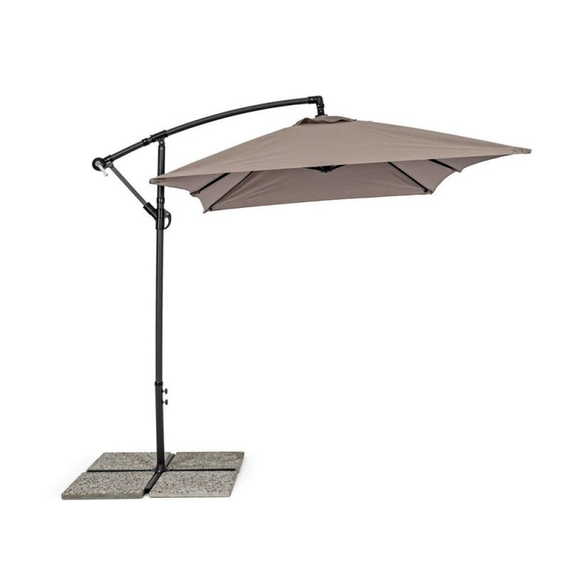 Parapluie à bras Texas 2x3 cm anthracite-gris tourterelle