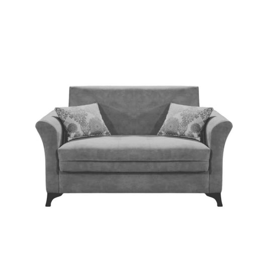 Canapé deux places en tissu avec rangement Gris BUKET 160x86x h85 cm