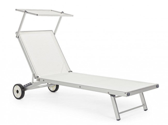 Bain de soleil Cross avec roues en aluminium blanc