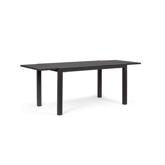 Table d'extérieur extensible en aluminium Anthracite 140-210x77x h75 cm