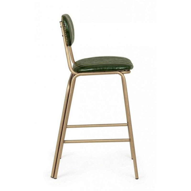 Tabouret de bar vintage Addy vert foncé 41x51x100h cm