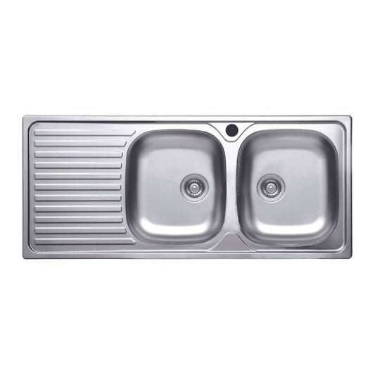 Evier 116x50 SA138 2 bacs et égouttoir gauche