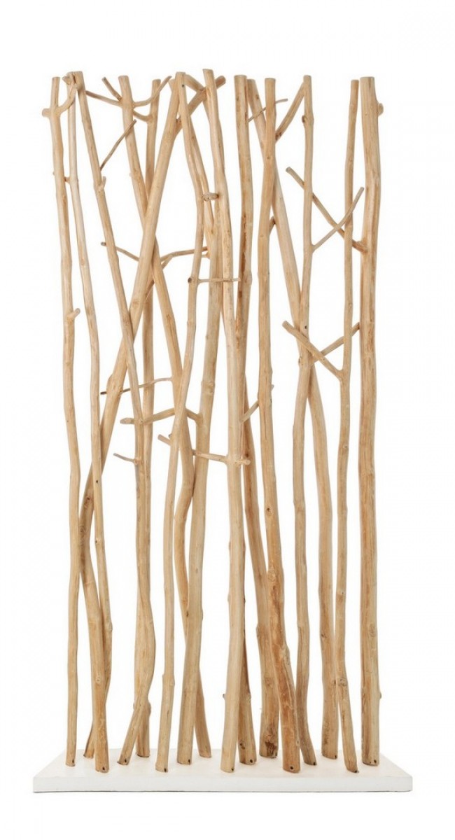 Paravent Aili en bois naturel 100x18,5x180h cm