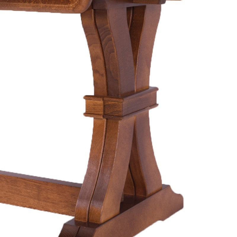 Tavolo in legno massello rettangolare allungabile colore noce 85x180-360xh79 cm EFFEZ