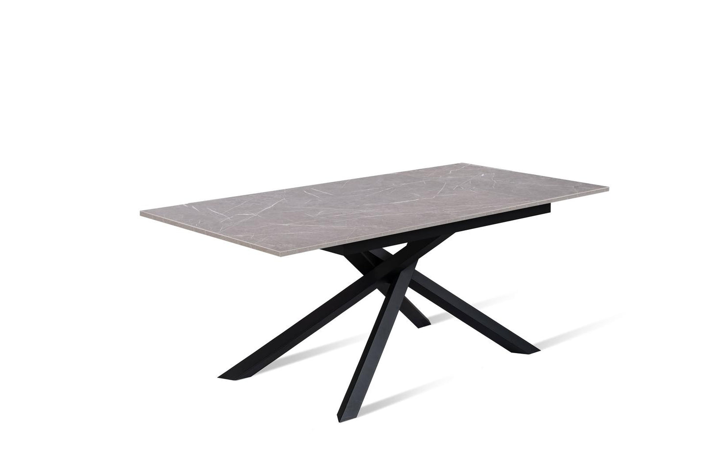 Table extensible noir anthracite 90 cm x 140- 190 cm H. 76 cm