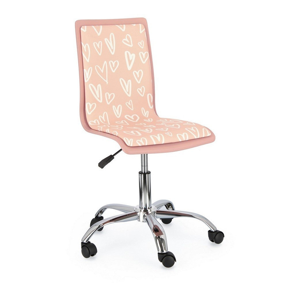 Chaise de bureau en acier simili cuir Young Hearts 42,5 x 40 x 87 cm