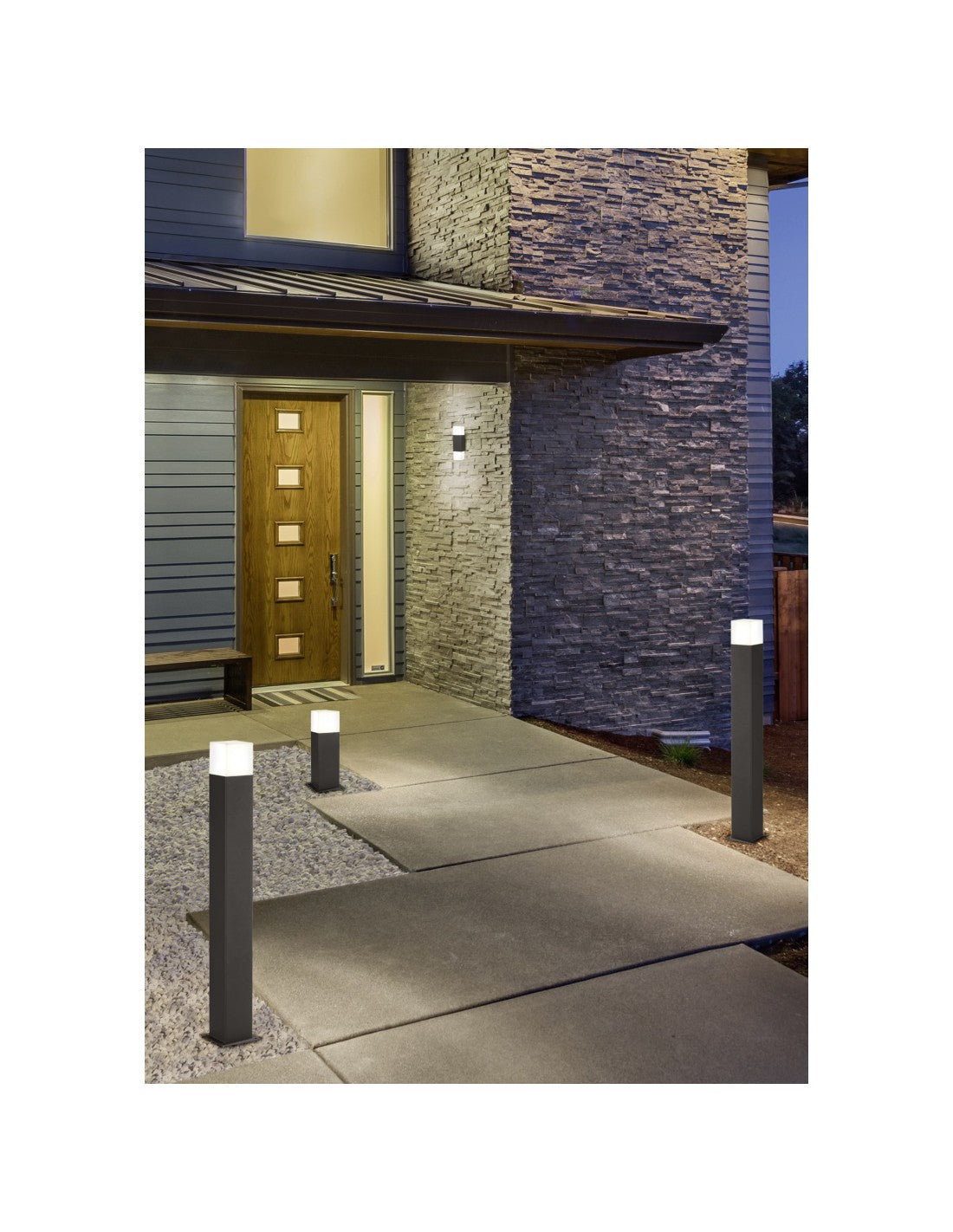 Lampadaire haut E14 LED extérieur Hudson Anthracite H80 cm Trio Lighting
