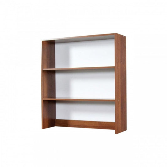 Bibliothèque de bureau avec 2 étagères en noyer antique h.105x90x29 cm