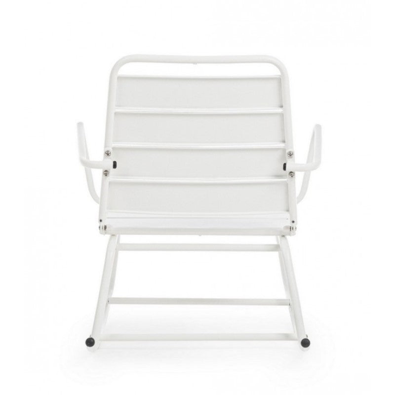 Fauteuil à bascule blanc Bizzotto Lillian