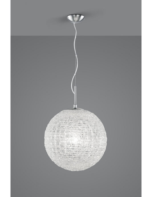 Suspension Sweety 1xE27 Nickel Et Acrylique Ø40 cm Trio Luminaire
