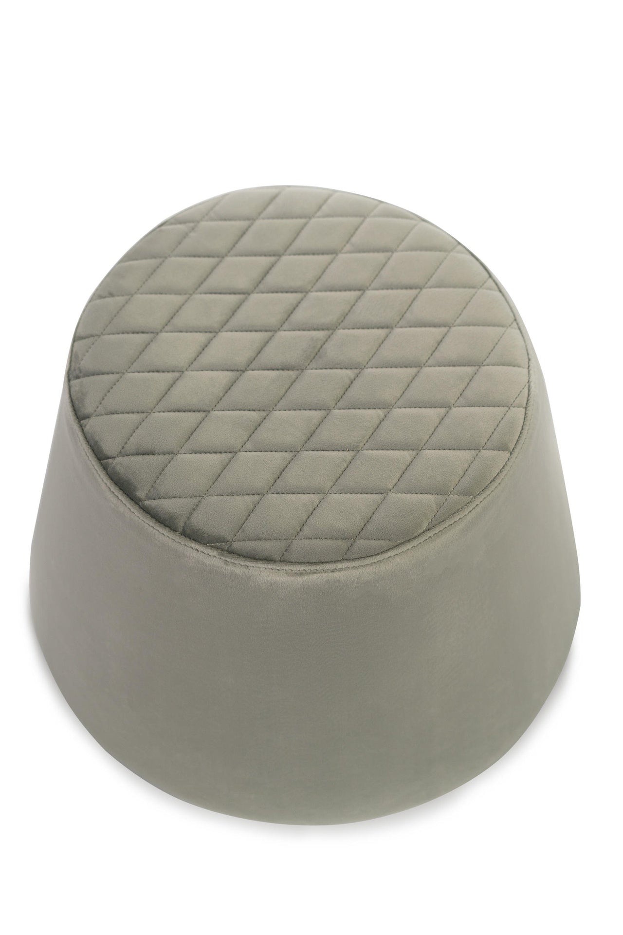 Pouf en velours métal gris 46,5 x 46,5 xh 33 cm