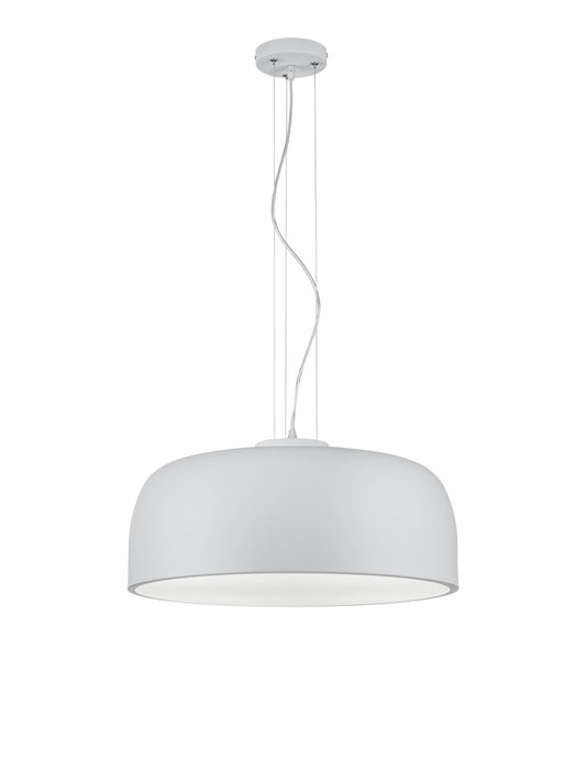 Suspension Cuisine Moderne Capuchon Métal 4 Lumières Baron Blanc Trio Éclairage