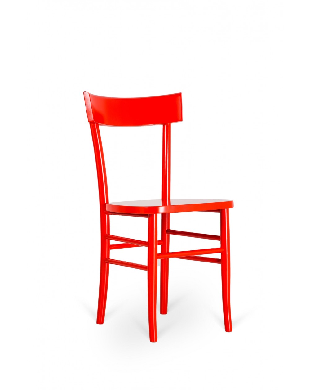 2x chaise Brera en bois laqué STS pêche