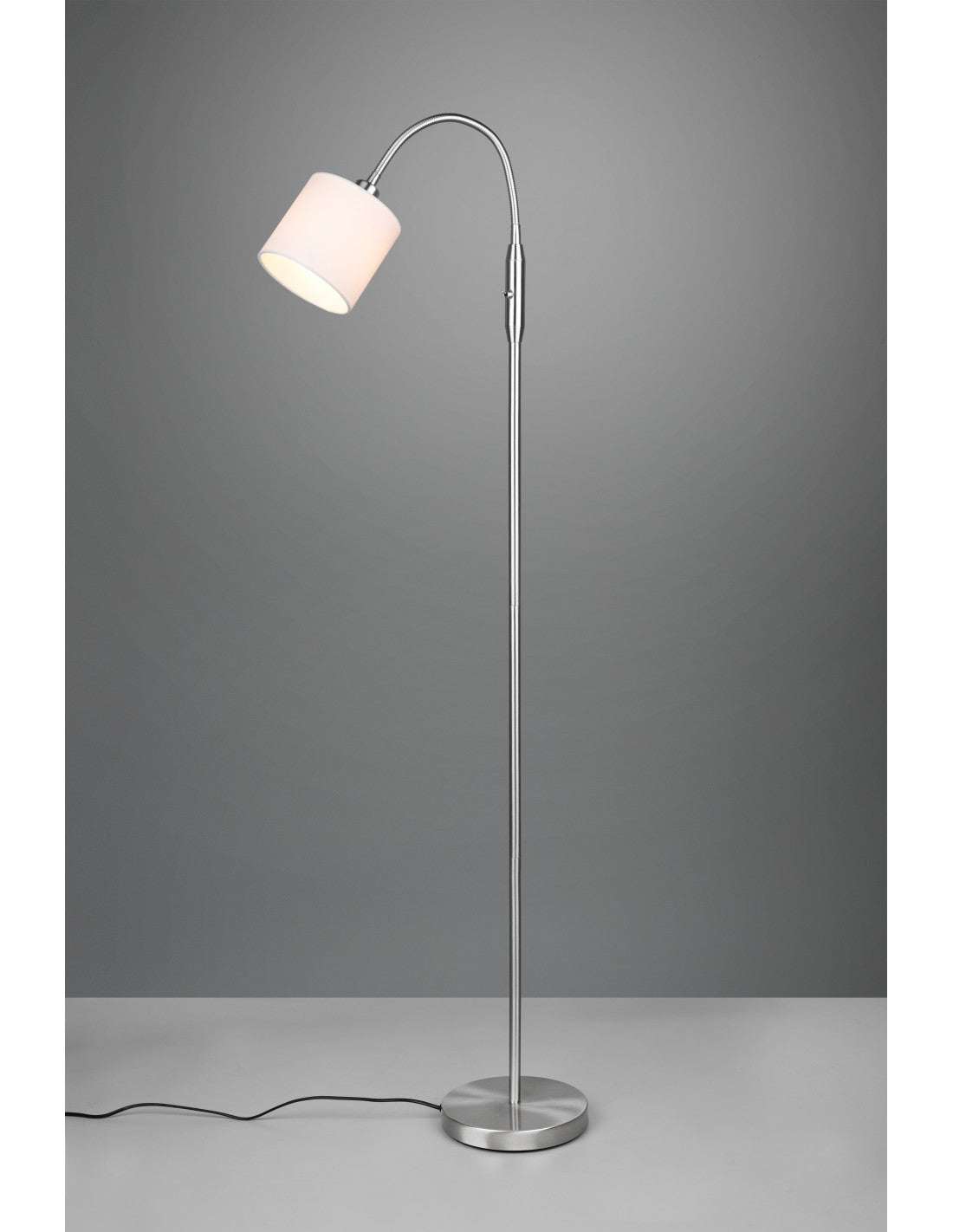 Lampadaire moderne Tommy Nichel avec trio d'éclairage à bras flexibles