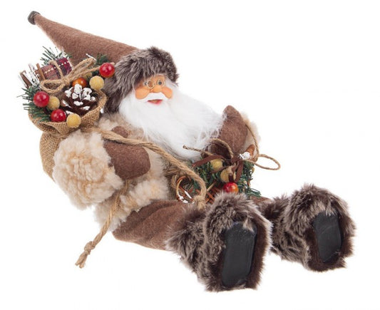 8x Père Noël alpin assis naturel