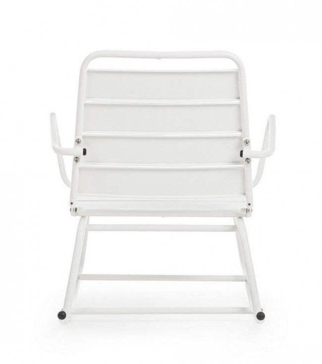 Fauteuil à bascule blanc Bizzotto Lillian