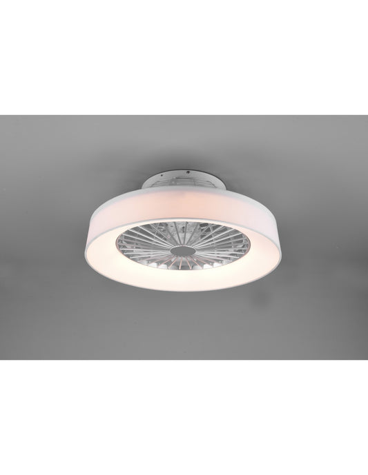 Lampe de ventilateur moderne LED 30w Dimmable Farsund White Trio Lighting