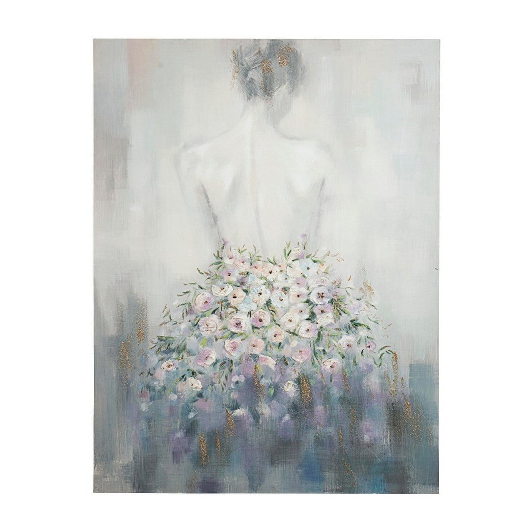 Peinture à l'huile sur toile Village 90x120 cm