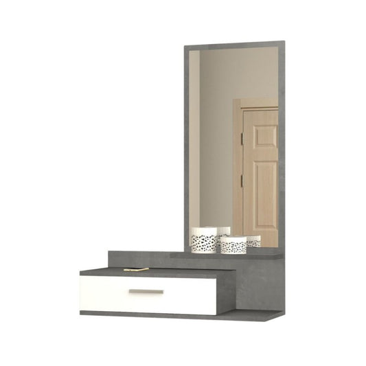 Meuble d'entrée Joy en béton avec miroir