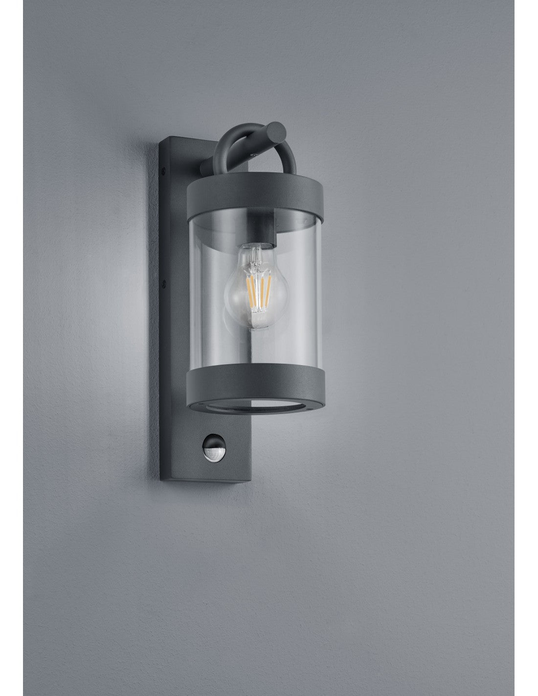 Applique Lanterne Sambesi Anthracite avec Détecteur de Mouvement IP44 Trio Lighting