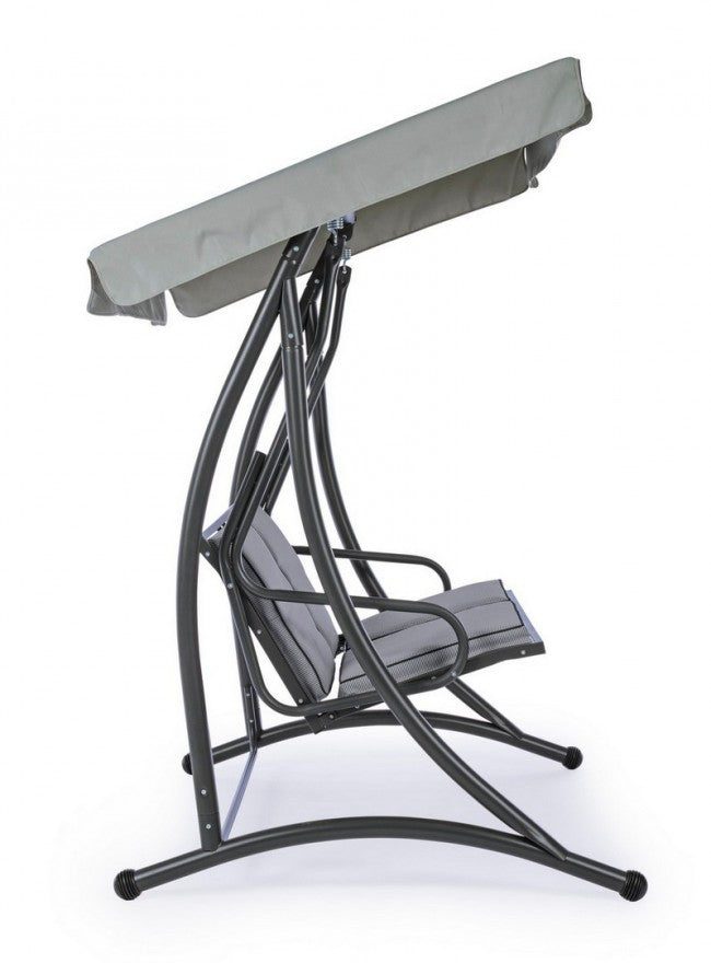 Balançoire deux places en acier Anthracite GRELY 145x120x h185 cm