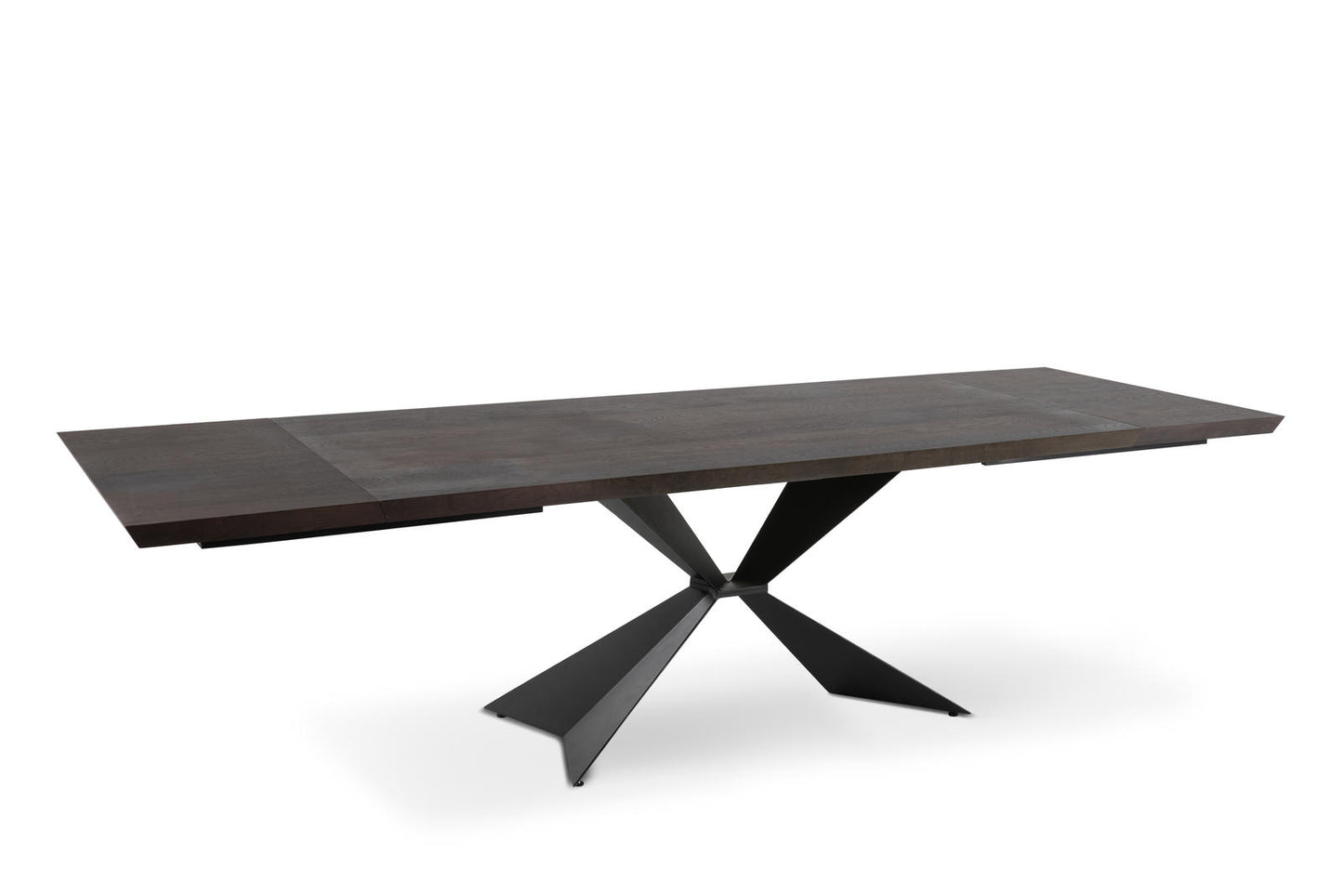 Table extensible avec plateau plaqué chêne traité thermiquement 160/240x90x76h cm