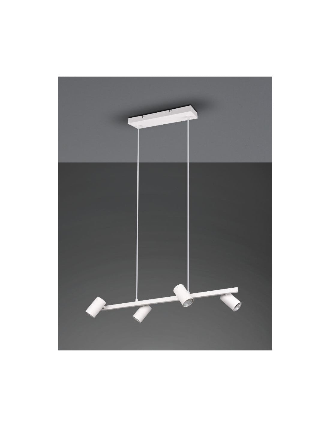 Suspension Blanche 4 Spots GU10 Orientables Marley Trio Lighting
