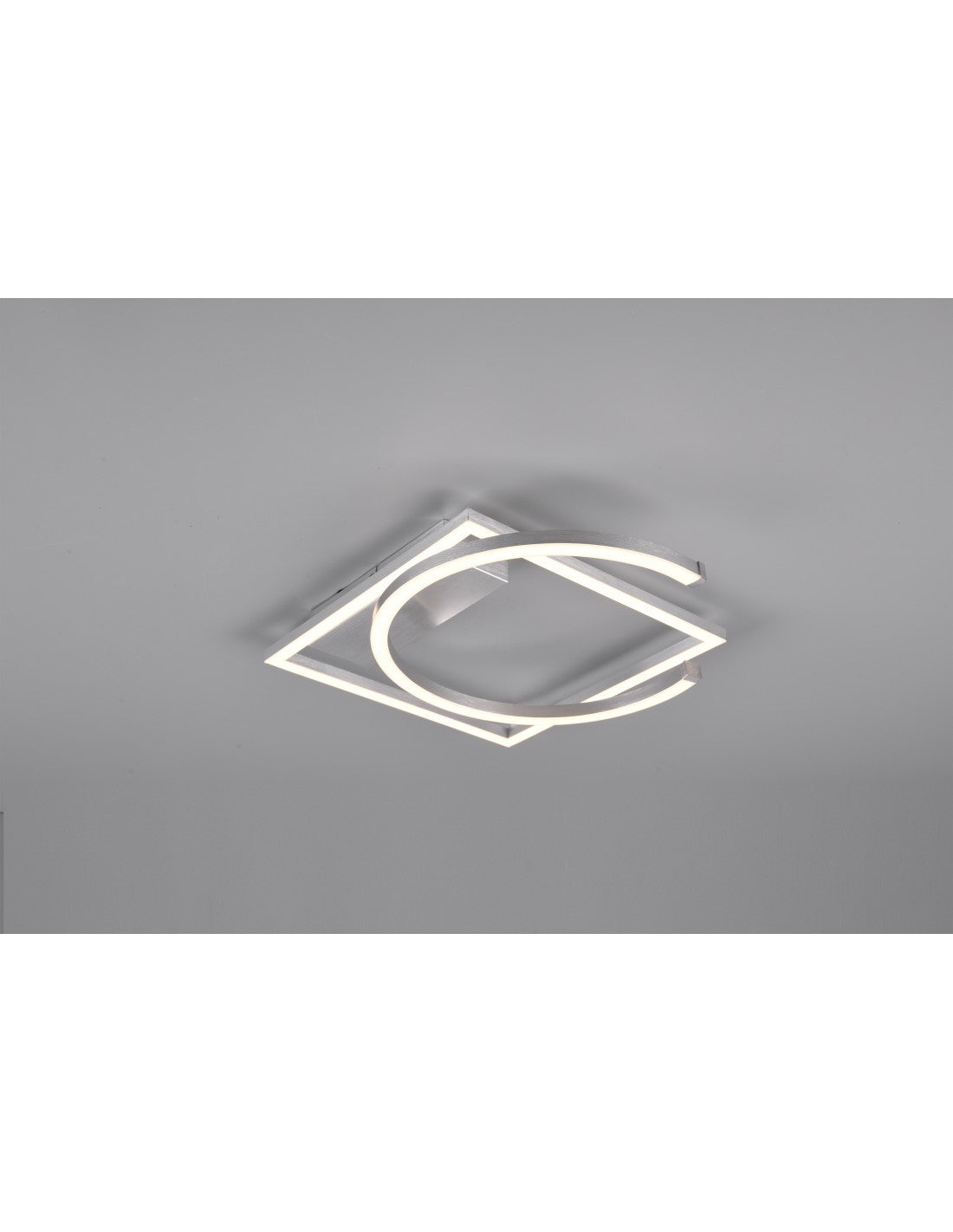 Plafonnier LED Pivot 23,5w Nickel L42 cm Gradable Trio Lighting
