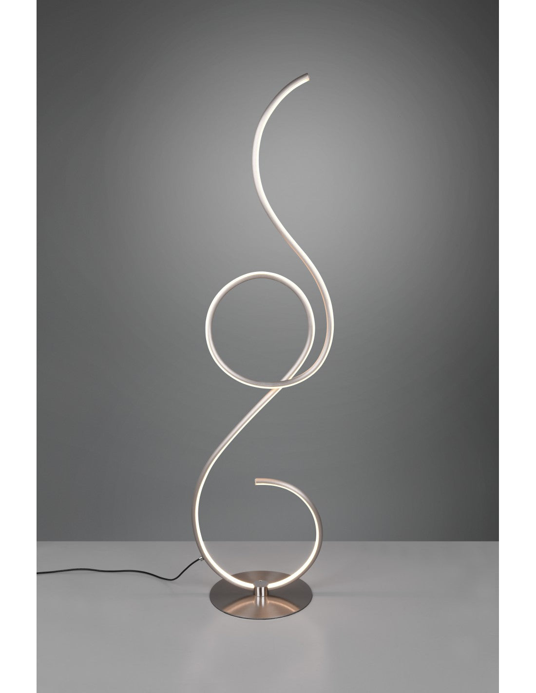 Lampadaire moderne Led variateur pour salon Jive Nichel Trio éclairage