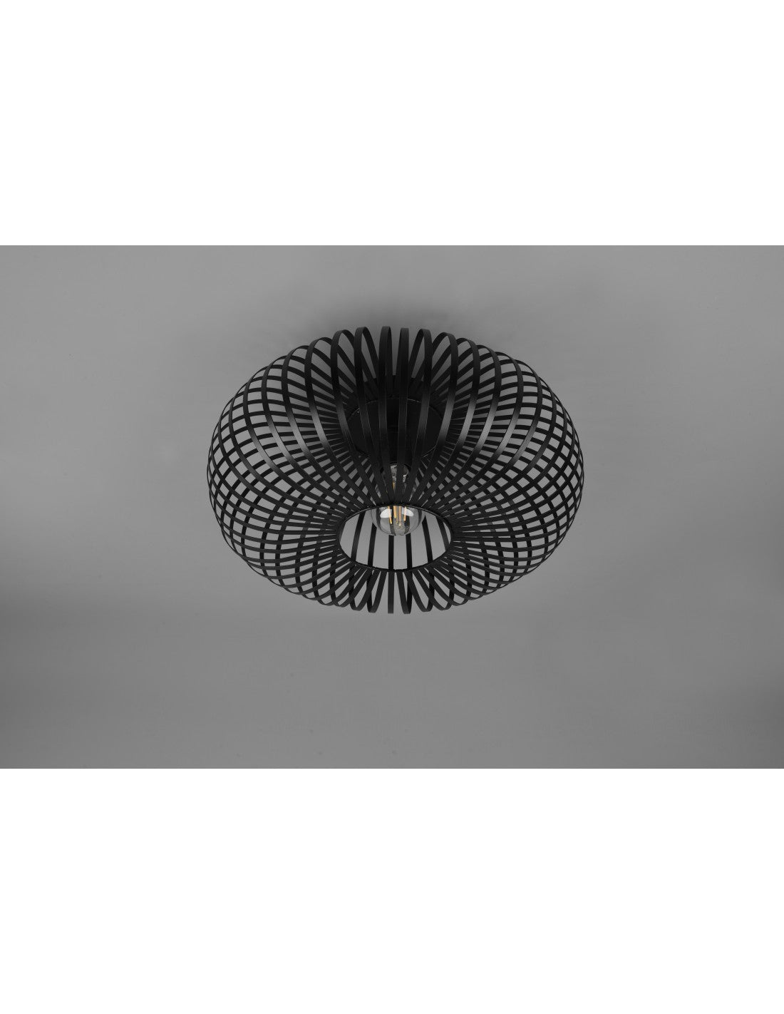 Plafonnier Cage Métal Noir Ellipse Johann Ø40 cm Trio Lighting